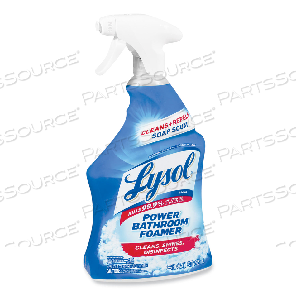 DISINFECTANT POWER BATHROOM FOAMER, LIQUID, ATLANTIC FRESH, 32 OZ SPRAY BOTTLE by Lysol DISINFECTANT POWER BATHROOM FOAMER, LIQUID, ATLANTIC FRESH, 32 OZ SPRAY BOTTLE by Lysol