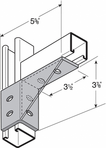 GUSSET CORNER (RH) 6-HOLE by Superstrut