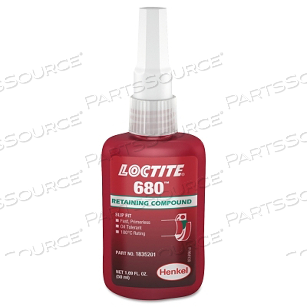680 RETAINING COMPOUND, 50 ML BOTTLE, GREEN, 4000 PSI by Loctite Brand 680 RETAINING COMPOUND, 50 ML BOTTLE, GREEN, 4000 PSI by Loctite Brand