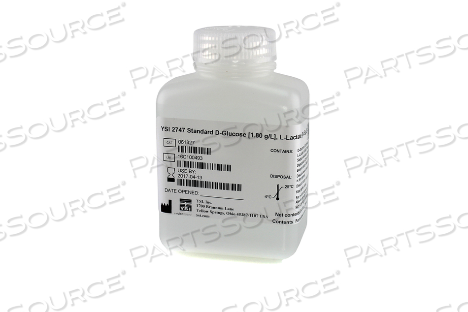 CALIBRATOR, 1.80 G/L GLUCOSE, 0.45 G/L LACTATE, 4 TO 25 DEG C by YSI Incorporated CALIBRATOR, 1.80 G/L GLUCOSE, 0.45 G/L LACTATE, 4 TO 25 DEG C by YSI Incorporated