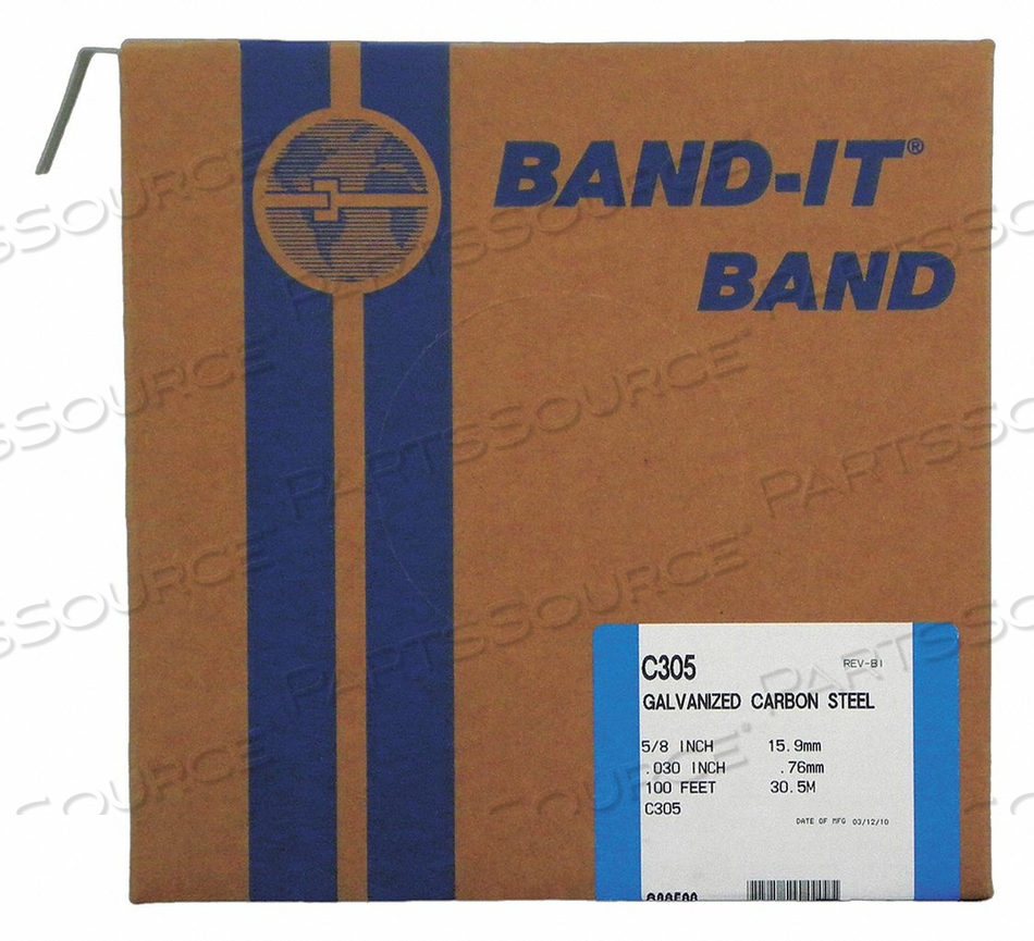 BAND GCS 5/8 X 0.030 X 100 RL/100FT by Band-It