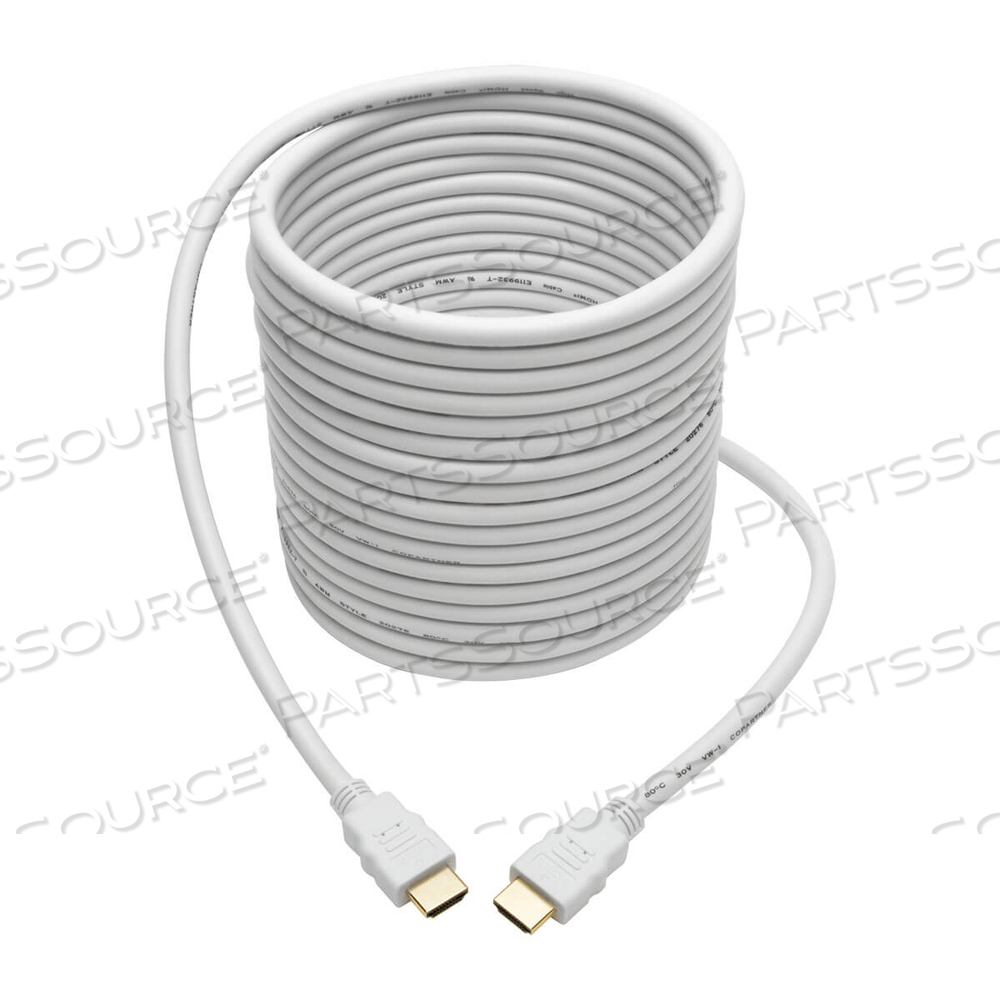 HIGH SPEED HDMI 1080P CABLE ULTRA HD DIGITAL VIDEO M/M WHITE 25' by Tripp Lite HIGH SPEED HDMI 1080P CABLE ULTRA HD DIGITAL VIDEO M/M WHITE 25' by Tripp Lite