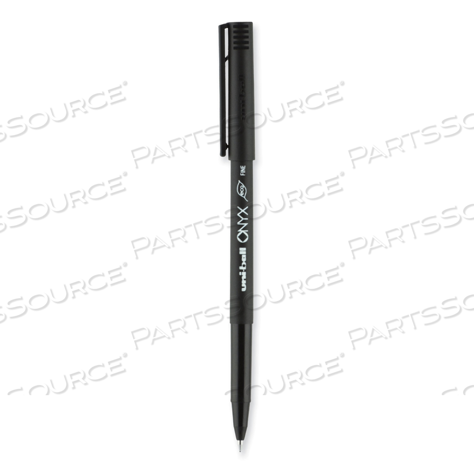 ONYX ROLLER BALL PEN, STICK, FINE 0.7 MM, BLACK INK, BLACK MATTE BARREL by Uni-Ball
