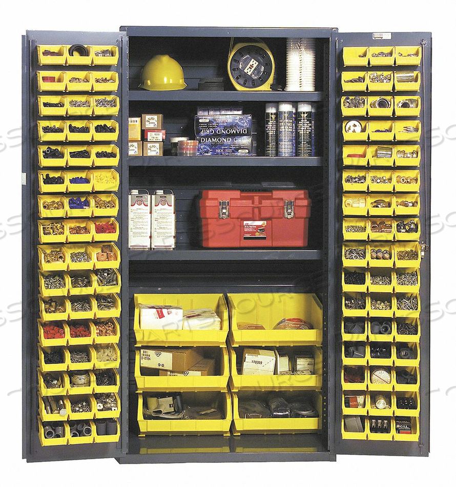 BIN CAB LOUVERED/SHELVING 72 H 36 W 24 D by Durham Manufacturing Company