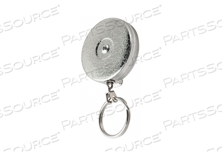 KEY-BAK #5 RETRACTABLE KEY REEL WITH 24" STAINLESS STEEL CHAIN CHROME FRONT STEEL BELT CLIP by West Coast Chain Mfg