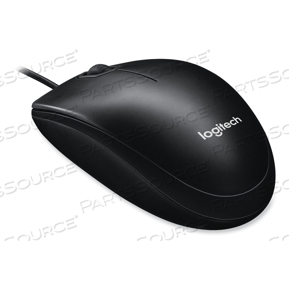 CORDED OPTICAL MOUSE USB BLACK M100 by Logitech
