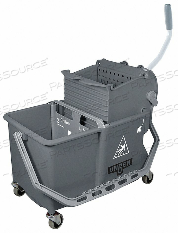 MOP DUAL BUCKET WITH SIDE WRINGER 4 GAL. by Unger