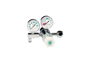 ADJUSTABLE OXYGEN PRESSURE REGULATOR, CGA 540, 3000 PSI INLET, 0 TO 100 PSI, MEETS FDA, ISO 9001, 2 IN DIA by Western Enterprises