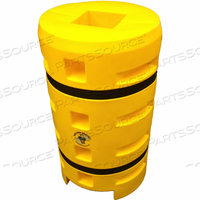 COLUMN COLUMN PROTECTOR, 8"X 8" SQUARE OPENING, 24" O.D. X 42"H, YELLOW by Sentry Protection System