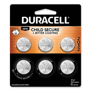 LITHIUM COIN BATTERIES WITH BITTERANT, 2032, 6/PACK by Duracell