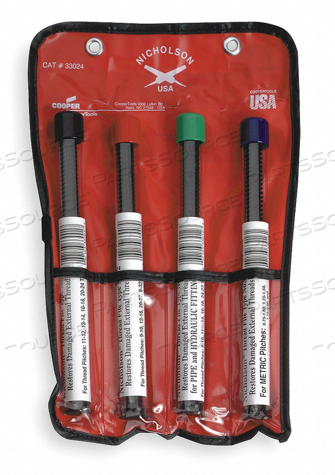 THREAD RESTORING FILE SET 4 PCS. by Nicholson THREAD RESTORING FILE SET 4 PCS. by Nicholson