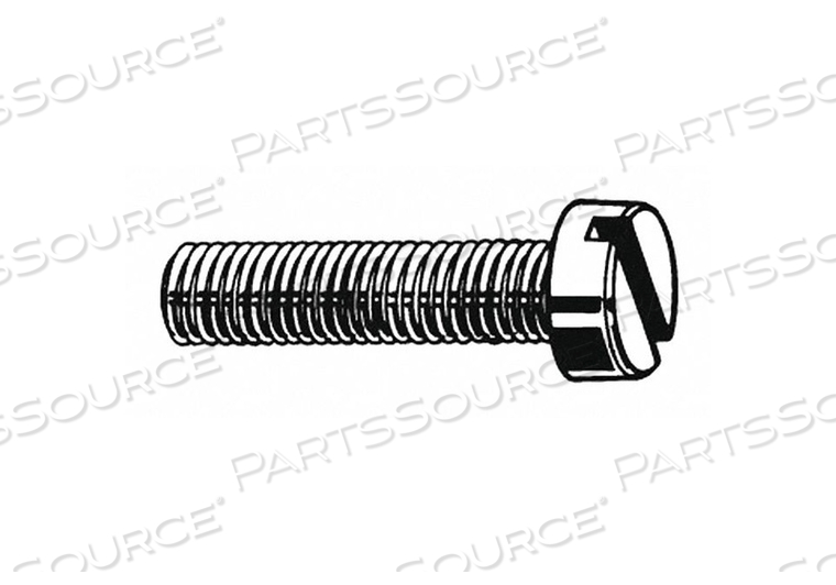 MACHINE SCREW, #4-40 THREAD SIZE, 3/16 IN LG, 18-8 STAINLESS STEEL, PLAIN, PAN, SLOTTED by Fabory