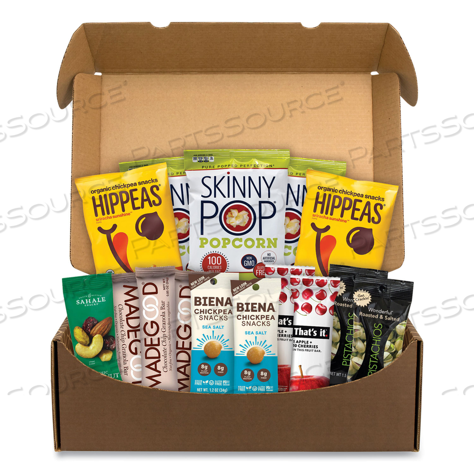 VEGAN SNACK BOX, 15 ASSORTED SNACKS 