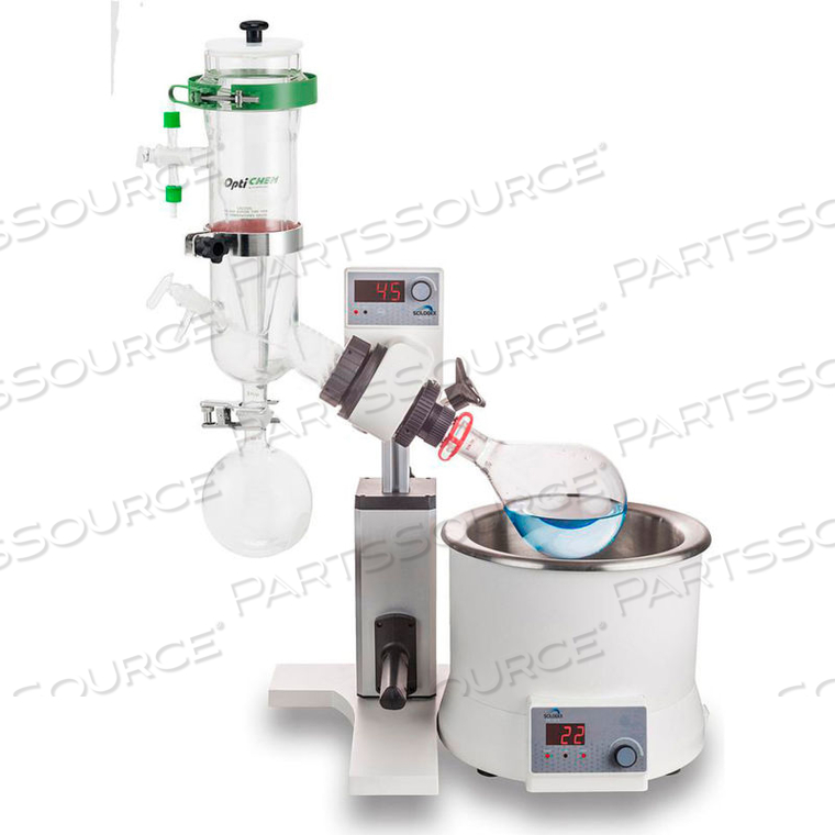 RE100-S LED ROTARY EVAPORATOR, VERTICAL DRY-ICE CONDENSER, MANUAL LIFT by Scilogex, LLC RE100-S LED ROTARY EVAPORATOR, VERTICAL DRY-ICE CONDENSER, MANUAL LIFT by Scilogex, LLC