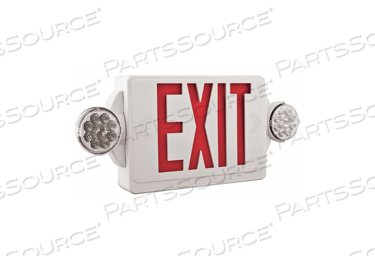 EXIT SIGN W/EMERGENCY LIGHTS 3W RED by Lithonia Lighting EXIT SIGN W/EMERGENCY LIGHTS 3W RED by Lithonia Lighting