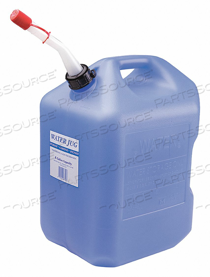 WATER CONTAINER 6 GAL CAP. BLUE HDPE by Midwest Can WATER CONTAINER 6 GAL CAP. BLUE HDPE by Midwest Can