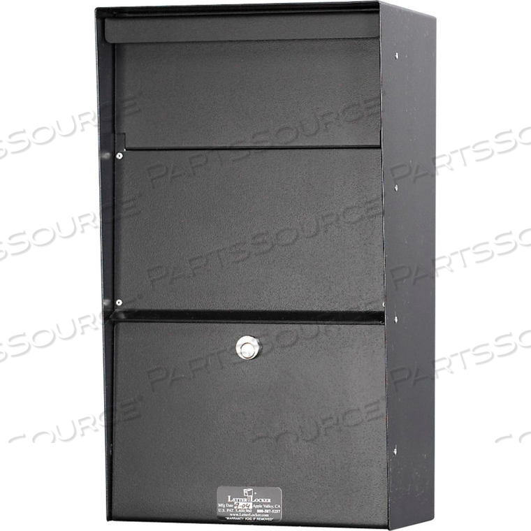 LLVW WALL MOUNT VERTICAL LETTER LOCKER MAILBOX BLACK 