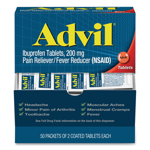 IBUPROFEN TABLETS, TWO-PACK, 50 PACKS/BOX by Advil