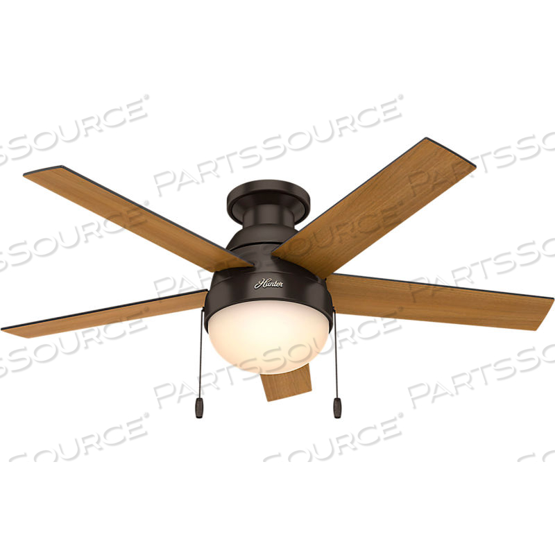 46" ANSLEE LOW PROFILE CEILING FAN WITH LIGHT - PREMIER BRONZE by Hunter Fan Co. / Casablanca Fand Co. 46" ANSLEE LOW PROFILE CEILING FAN WITH LIGHT - PREMIER BRONZE by Hunter Fan Co. / Casablanca Fand Co.