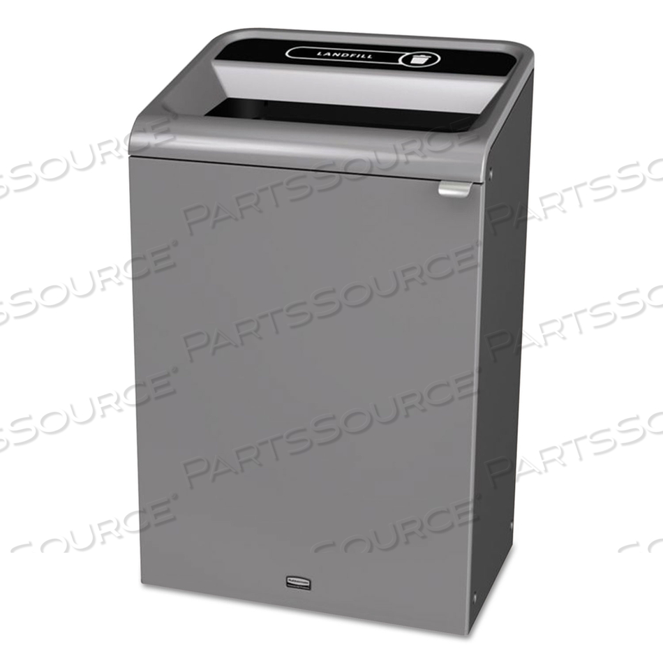 RECYCLE CONTAINER RECTANGLE 33 GAL. GRAY by Rubbermaid Medical Division
