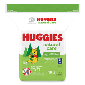 NATURAL CARE SENSITIVE BABY WIPES, 3.88 X 6.6, UNSCENTED, WHITE, 184/PACK, 3 PACKS/CARTON by Huggies