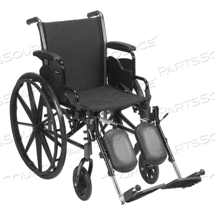 LIGHTWEIGHT WHEELCHAIR WITH FLIP BACK, PADDED, REMOVABLE ARM, COMPOSITE MAG WHEEL, 16 IN. SEAT, SWING-AWAY ELEVATING FOOTREST, 300 LBS by McKesson