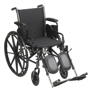 LIGHTWEIGHT WHEELCHAIR WITH FLIP BACK, PADDED, REMOVABLE ARM, COMPOSITE MAG WHEEL, 16 IN. SEAT, SWING-AWAY ELEVATING FOOTREST, 300 LBS by McKesson