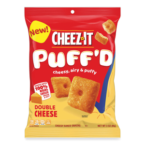 PUFF'D CRACKERS, DOUBLE CHEESE, 3 OZ BAG, 6/CARTON by Cheez-It